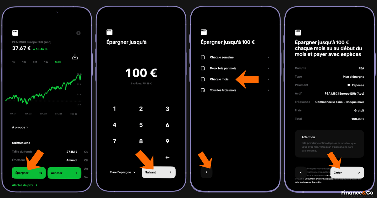 DCA ETF Europe PEA automatique