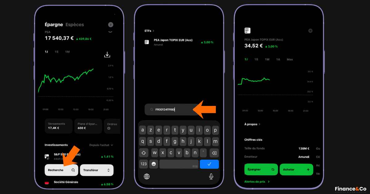 Rechercher ETF Japon PEA sur Trade Republic