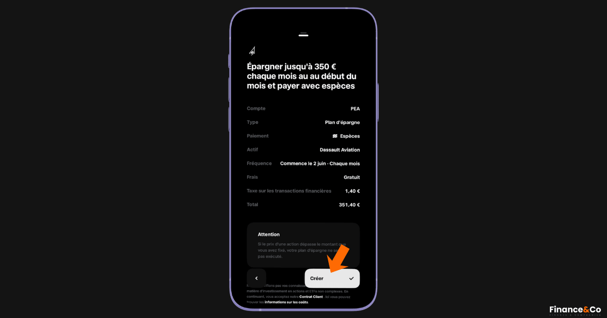 Passer un ordre d'achat sur l'action Dassault Aviation sur Trade Republic